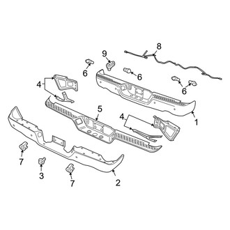 Ram OE - Rear Bumper - Bumper & Components (Regular Cab / Crew Cab / Mega Cab)