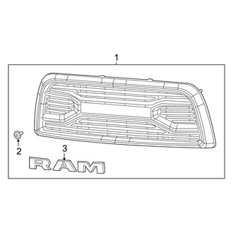 Ram OE - Grille & Components (Design: "Ram" Nameplate)