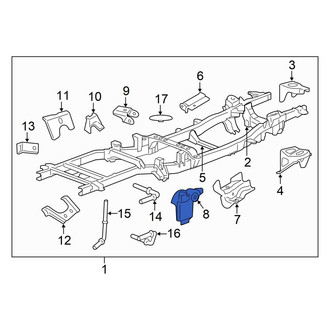 Ram OE - Left Suspension Shock Absorber Bracket