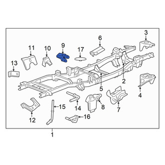 Ram OE - Left Suspension Shock Absorber Bracket