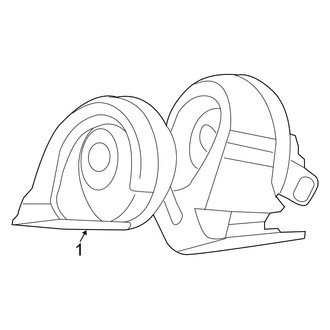 Ram OE - Electrical - Horn (Big Horn / Laramie / Laramie Limited / Laramie Longhorn / Lone Star / Outdoorsman / Power Wagon / SLT / Tradesman)