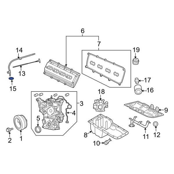 Engine Oil Dipstick Tube O-Ring