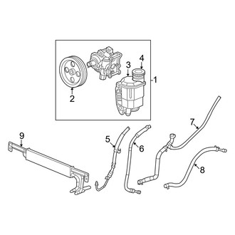 Ram OE - Steering Gear & Linkage - Pump & Hoses (With Hydroboost), (2500 Big Horn / Laramie / Laramie Longhorn / Limited / Outdoorsman / SLT / Tradesman 4WD 5.7L)