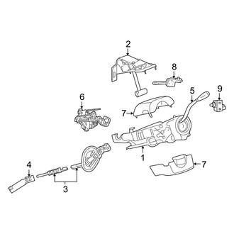 Ram OE - Steering Column - Shroud, Switches & Levers (2500 / 3500 Regular Cab / Crew Cab / Mega Cab)