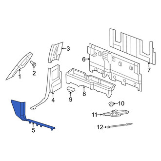 Ram OE - Rear Left Door Sill Plate