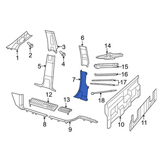 Ram OE - Right Upper Body C-Pillar Trim Panel