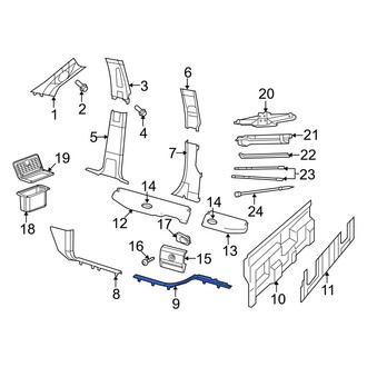 Ram OE - Rear Left Door Sill Plate