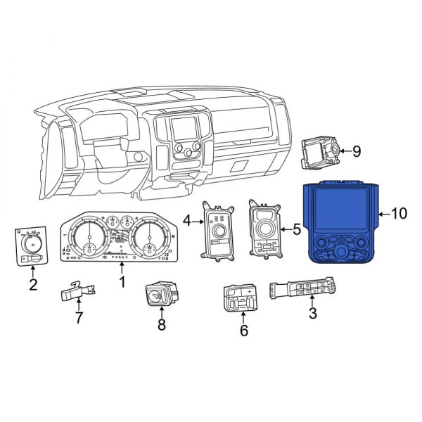 Ram OE 68366553AA - HVAC Control Module - TRUCKiD.com