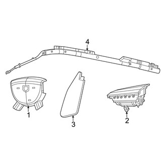 Ram OE - Restraint Systems - Air Bag Components (Air Bags), (2500 / 3500 Regular Cab / Crew Cab / Mega Cab)