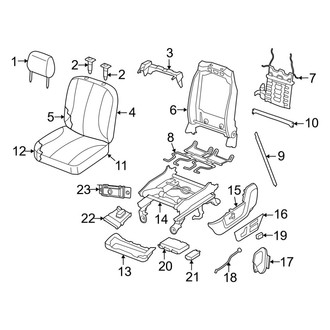 Ram OE - Seats & Tracks - Front Seat Components (40% Seat, Leather), (2500 / 3500 Regular Cab / Crew Cab / Mega Cab)