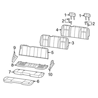Ram OE - Seats & Tracks - Rear Seat Components (Bench Seat)