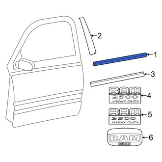 Ram OE - Front Inner Door Window Belt Weatherstrip