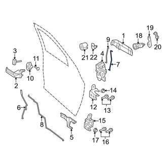 Ram OE - Rear Left Outer Door Lock Operating Rod