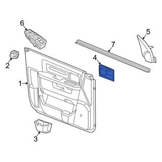 Ram OE - Rear Left Interior Door Handle Trim