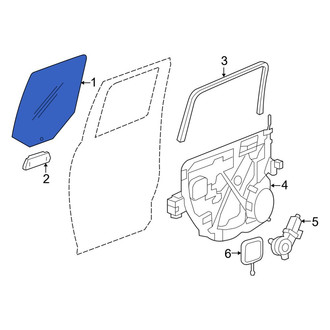 Ram OE - Rear Left Door Glass