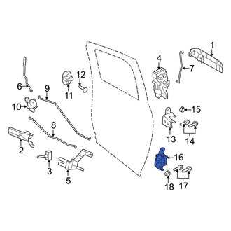 Ram OE - Rear Left Lower Door Hinge