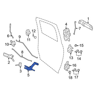 Ram OE - Rear Right Door Lock Rod Cover