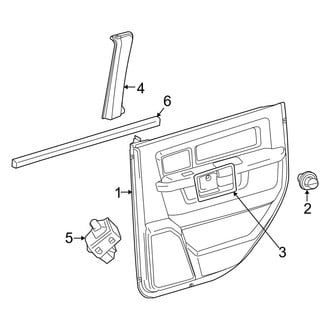 Ram OE - Rear Door - Interior Trim (2500 / 3500 Regular Cab / Crew Cab / Mega Cab)