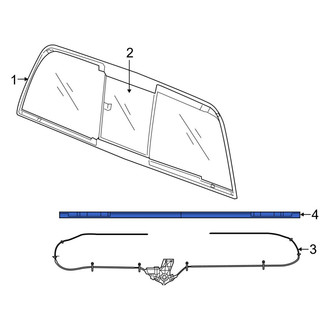 Ram OE - Rear Back Glass Reveal Molding