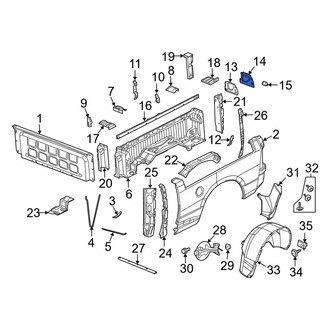 Ram OE - Left Truck Bed Panel Reinforcement Brace