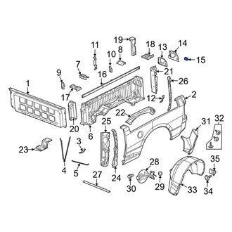Ram OE - Rear Center Truck Bed Panel Reinforcement