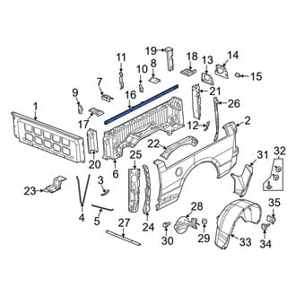 Ram OE - Rear Left Truck Bed Side Rail