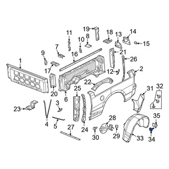 Ram OE - Quarter Panel Splash Shield Screw