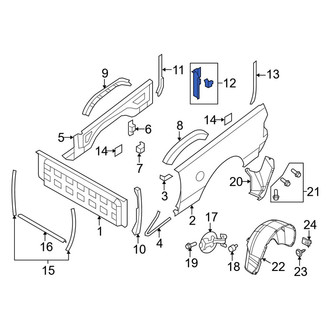 Ram OE - Rear Right Rearward Truck Bed Panel Reinforcement