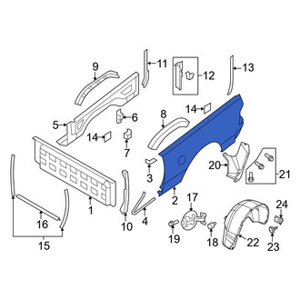Ram OE - Rear Left Outer Truck Bed Panel