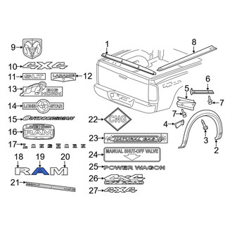 Ram OE - Rear Tailgate Emblem