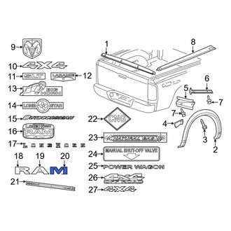 Ram OE - Rear Tailgate Emblem