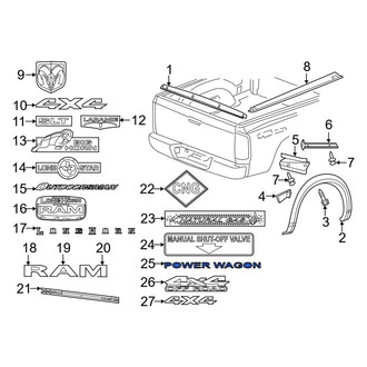 Ram OE - Rear Truck Bed Decal