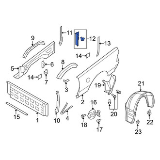 Ram OE - Left Truck Bed Panel Reinforcement