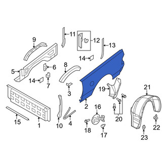 Ram OE - Rear Right Inner Truck Bed Panel