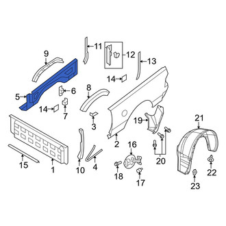 Ram OE - Rear Right Inner Truck Bed Panel