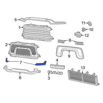 Ram OE - Front Center Grille Molding