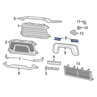 Ram OE - Front Center Grille Molding