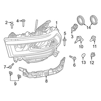 Ram OE - Front Lamps - Headlamp Components (Halogen)