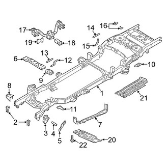 Ram OE - Frame & Components (Frame & Crossmembers), (Big Horn / Laramie / Laramie Longhorn / Limited / Lone Star Mega Cab)