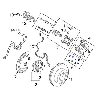 Ram OE - Front Disc Brake Hardware Kit