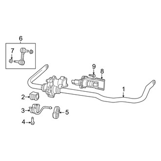Ram OE - Front Suspension - Stabilizer Bar & Components (With Electric Disconnect)