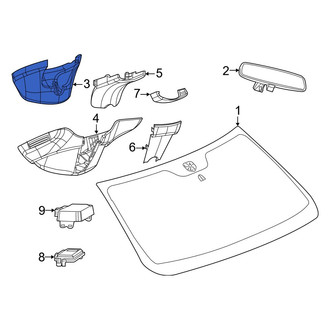 Ram OE - Front Lower Interior Rear View Mirror Cover