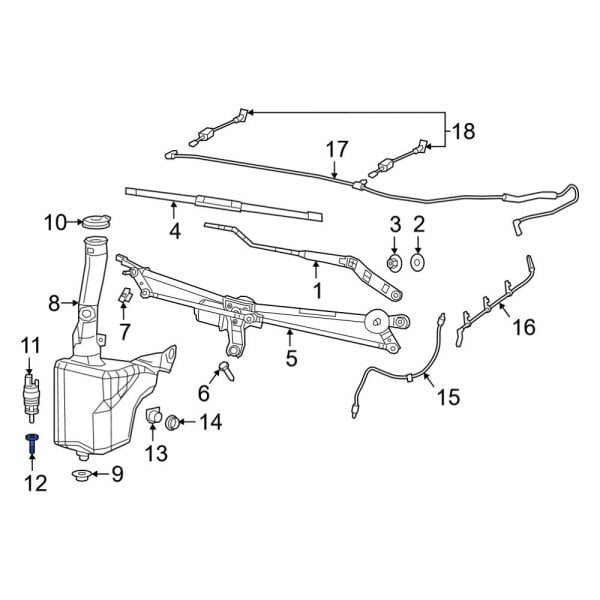 Windshield Washer Pump Grommet