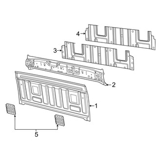 Ram OE - Cab - Back Panel (Regular Cab), (Regular Cab)