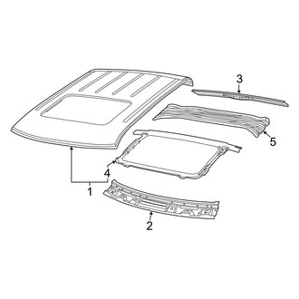 Ram OE - Cab - Roof & Components (With Sunroof), (Big Horn / Laramie / Laramie Longhorn / Limited / Lone Star / Power Wagon / Tradesman Crew Cab)