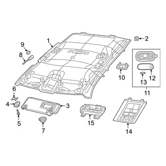 Ram OE - Cab - Interior Trim (Headliner & Components), (Big Horn / Laramie / Laramie Longhorn / Limited / Lone Star / Power Wagon / Tradesman Crew Cab)