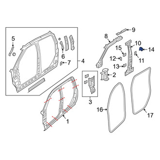 Ram OE - Left Body B-Pillar Baffle Plate