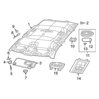 Ram OE - Cab - Interior Trim (Headliner & Components), (Big Horn / Laramie / Laramie Longhorn / Limited / Lone Star Mega Cab)