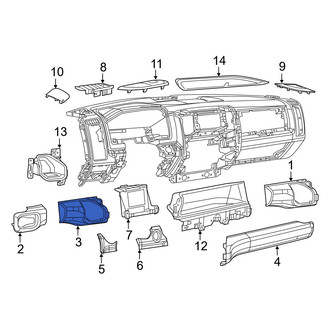 Ram OE - Center Lower Instrument Panel Trim Panel