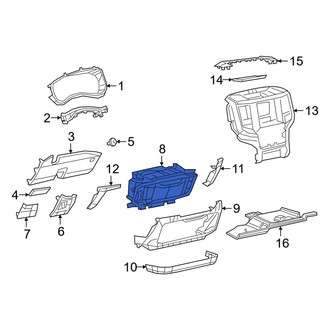 Ram OE - Lower Instrument Panel Storage Compartment